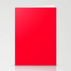 Bright Red Solid Color Stationery Card Gallery Image 2