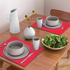 Bright Red Solid Color Placemat Gallery Image 2