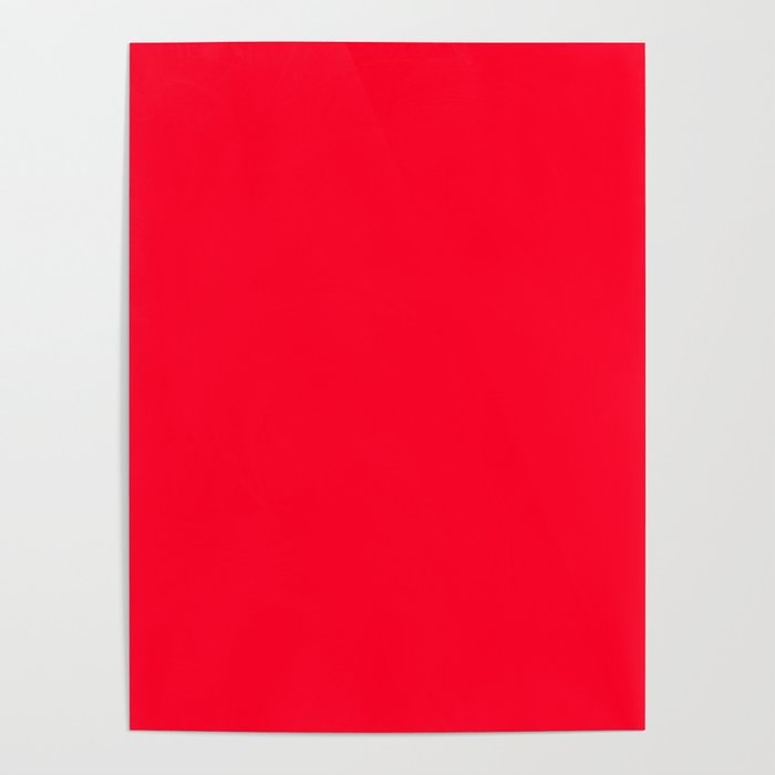 Bright Red Solid Color Poster Gallery Image 1