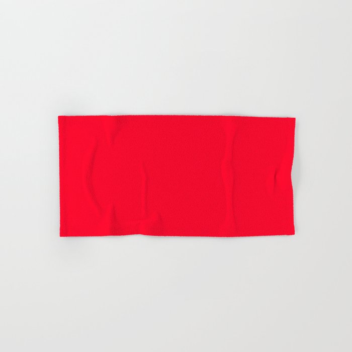 Bright Red Solid Color Bath Towel Gallery Image 1