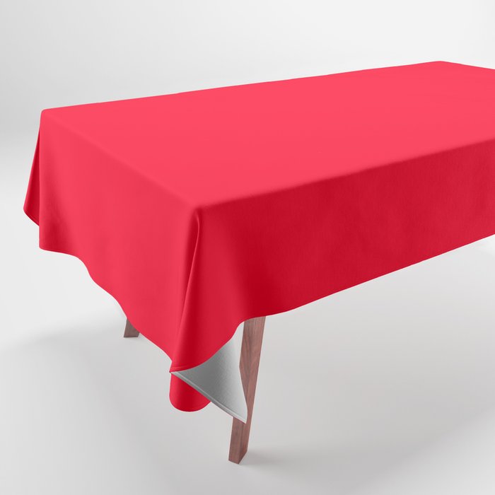 Bright Red Solid Color Tablecloth Gallery Image 1