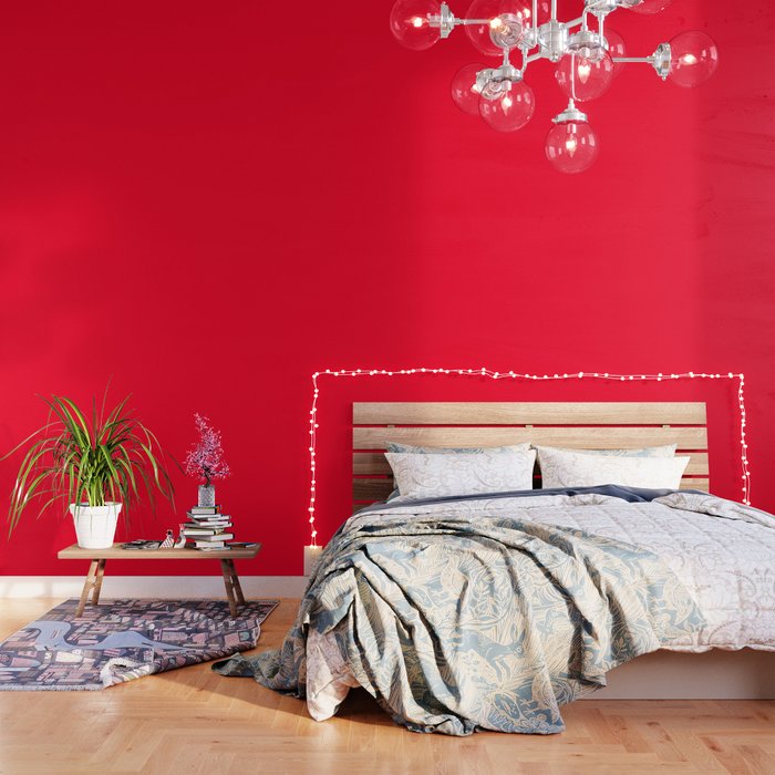 Bright Red Solid Color Wallpaper Gallery Image 1