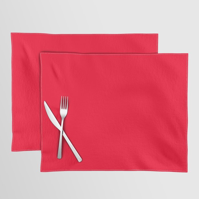 Bright Red Solid Color Placemat Gallery Image 1