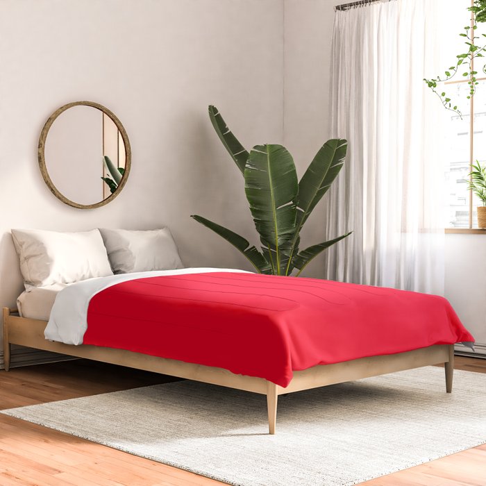 Bright Red Solid Color Comforter Gallery Image 2
