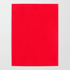 Bright Red Solid Color Poster Gallery Image 4