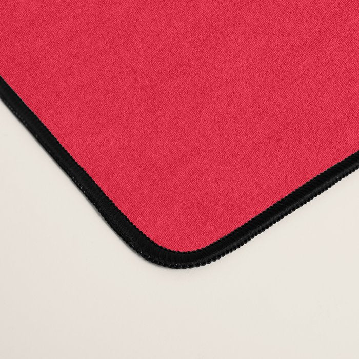 Bright Red Solid Color Desk Mat Gallery Image 4