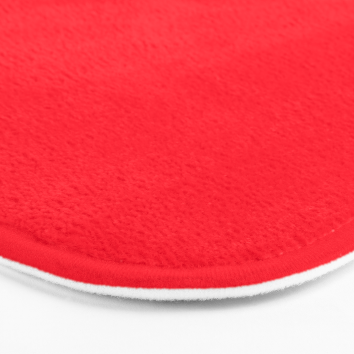 Bright Red Solid Color Bath Mat Gallery Image 3
