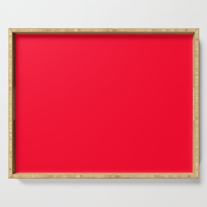 Bright Red Solid Color Serving Tray Gallery Image 1