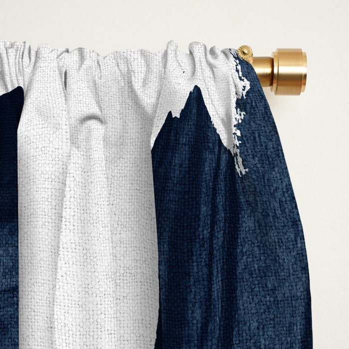 Minimalist Painting Blue I, Navy Decor Window Curtain Gallery Image 2