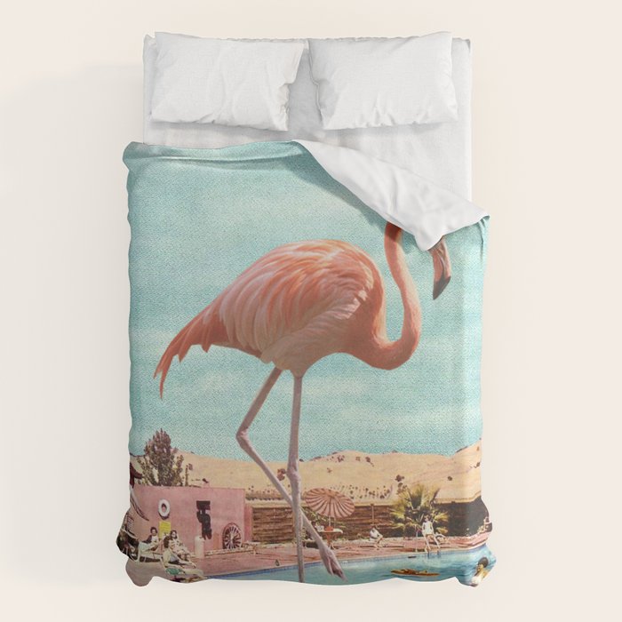 Flamingo on Holiday Duvet Cover Gallery Image 1