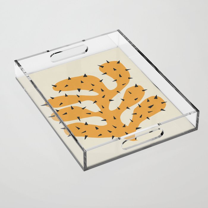 Matisse Inspired Orange Shape Acrylic Tray Gallery Image 1