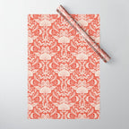 Neptune's joy warm red damask reworked Wrapping Paper Gallery Image 1