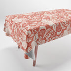 Neptune's joy warm red damask reworked Tablecloth Gallery Image 1