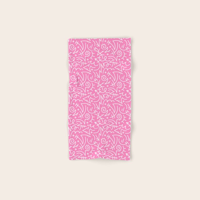 Colorful abstract fun line doodle art pattern Bath Towel Gallery Image 1