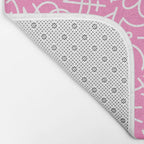 Colorful abstract fun line doodle art pattern Bath Mat Gallery Image 2
