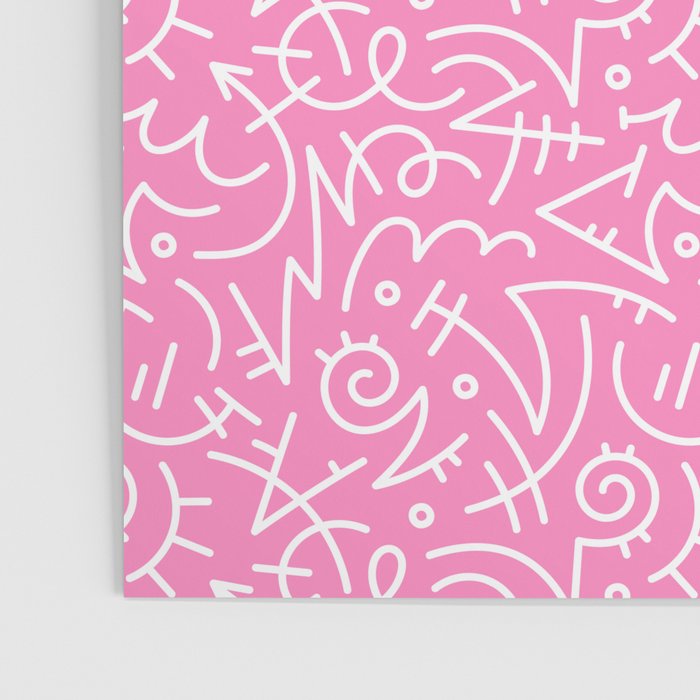 Colorful abstract fun line doodle art pattern Poster Gallery Image 3