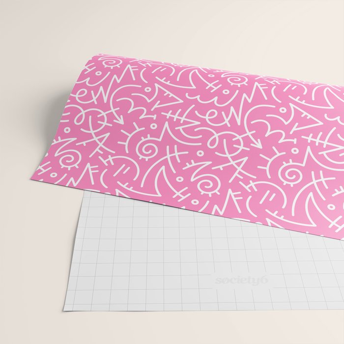 Colorful abstract fun line doodle art pattern Wrapping Paper Gallery Image 2