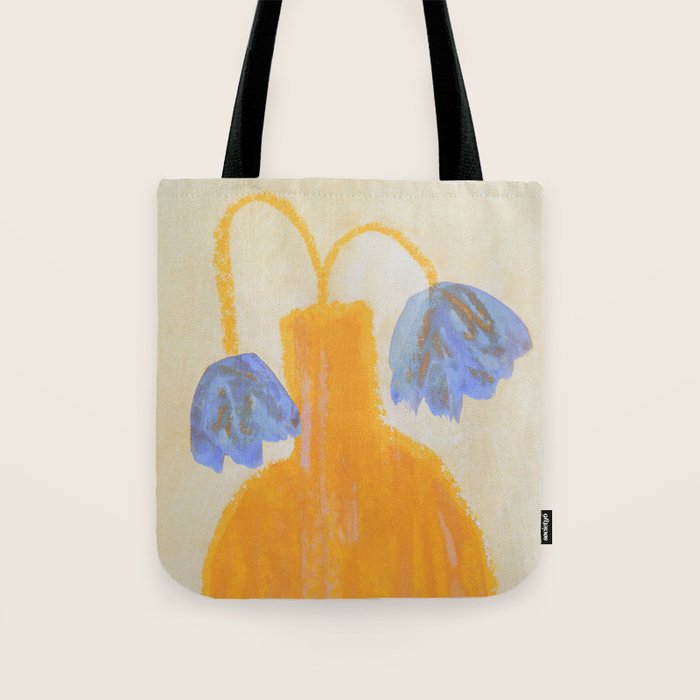 Still Life with a Vase and Two Flowers Tote Bag Gallery Image 1