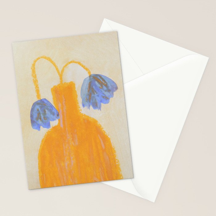 Still Life with a Vase and Two Flowers Stationery Card Gallery Image 2