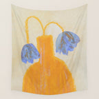 Still Life with a Vase and Two Flowers Wall Tapestry Gallery Image 4