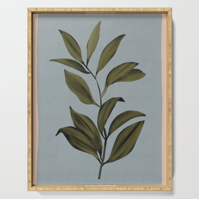 Abstract Art /Minimal Plant 77 Serving Tray Gallery Image 1