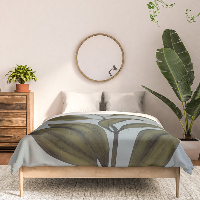 Abstract Art /Minimal Plant 77 Comforter Gallery Image 3