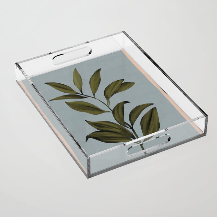 Abstract Art /Minimal Plant 77 Acrylic Tray Gallery Image 1