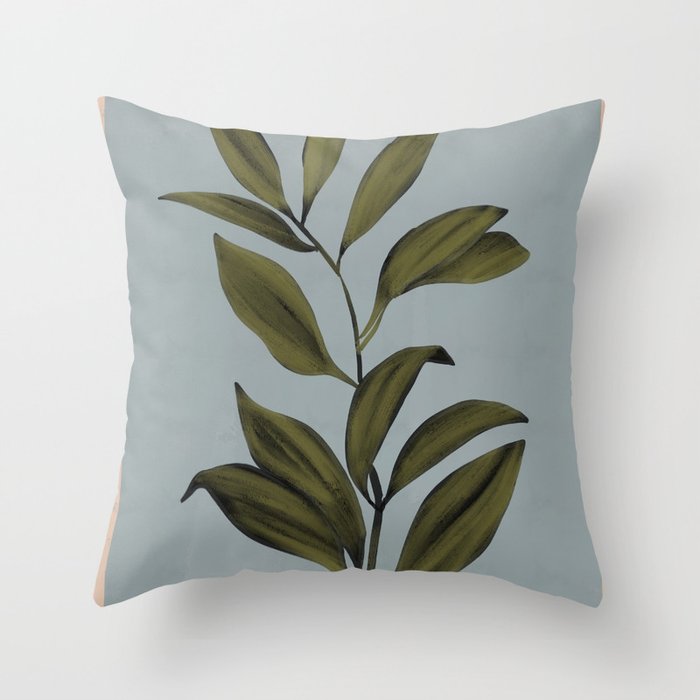 Abstract Art /Minimal Plant 77 Throw Pillow Gallery Image 6