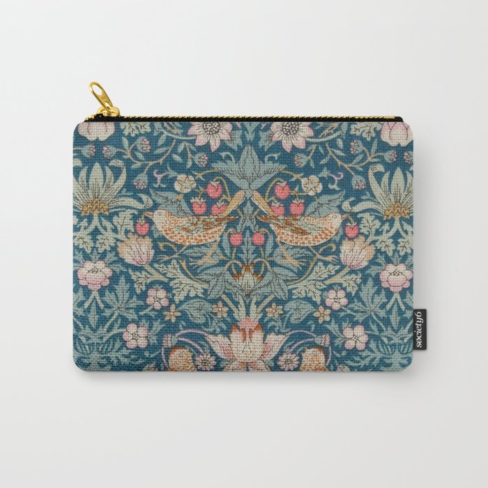 William Morris Strawberry Thief Green Carry All Pouch Gallery Image 1