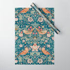 William Morris Strawberry Thief Green Wrapping Paper Gallery Image 1