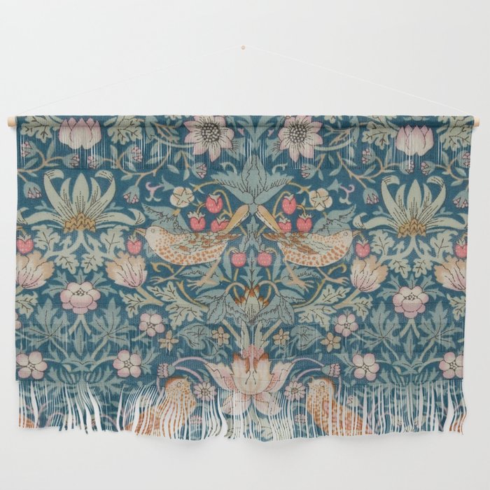 William Morris Strawberry Thief Green Wall Hanging Gallery Image 1