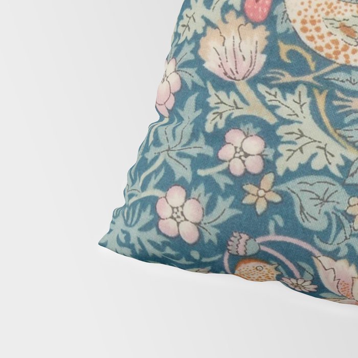 William Morris Strawberry Thief Green Pillow Sham Gallery Image 4