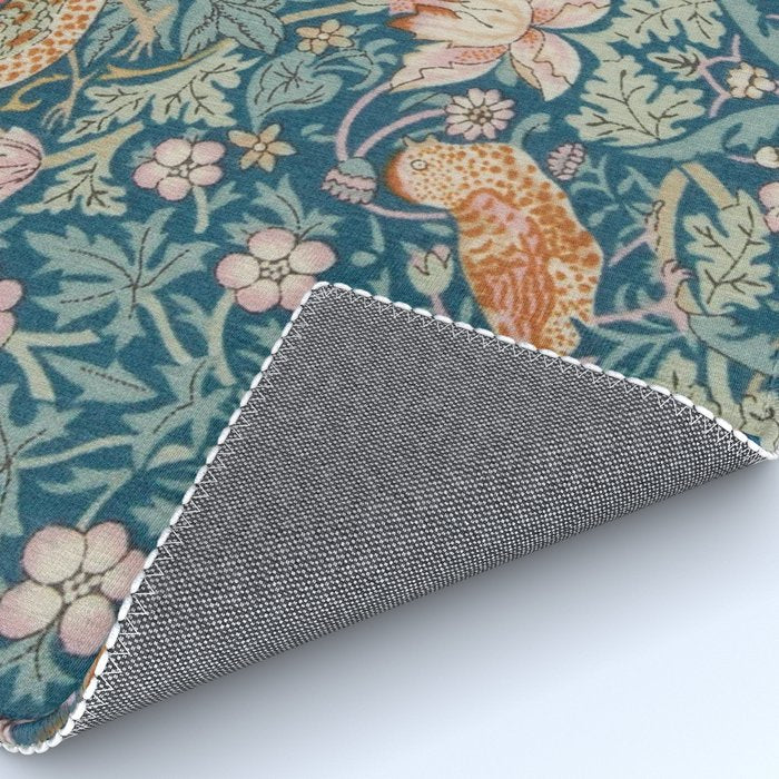 William Morris Strawberry Thief Green Rug Gallery Image 4
