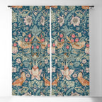 William Morris Strawberry Thief Green Window Curtain Gallery Image 5