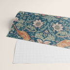 William Morris Strawberry Thief Green Wrapping Paper Gallery Image 2