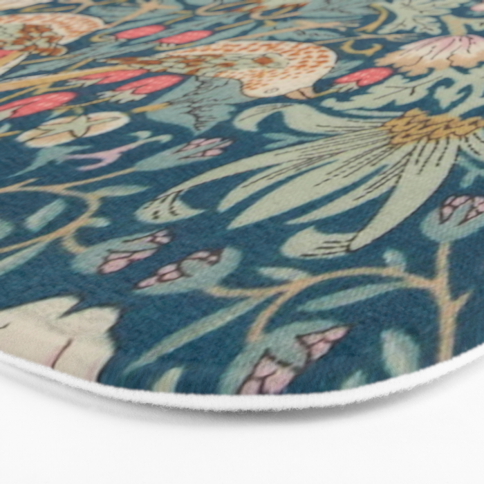 William Morris Strawberry Thief Green Bath Mat Gallery Image 3