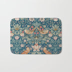 William Morris Strawberry Thief Green Bath Mat Gallery Image 1