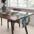 William Morris Strawberry Thief Green Table Runner Gallery Image 2
