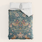 William Morris Strawberry Thief Green Comforter Gallery Image 6
