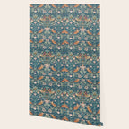 William Morris Strawberry Thief Green Wallpaper Gallery Image 2