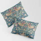 William Morris Strawberry Thief Green Pillow Sham Gallery Image 3