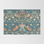 William Morris Strawberry Thief Green Rug Gallery Image 2