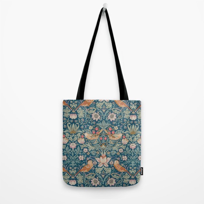 William Morris Strawberry Thief Green Tote Bag Gallery Image 2