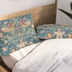 William Morris Strawberry Thief Green Pillow Sham Gallery Image 2