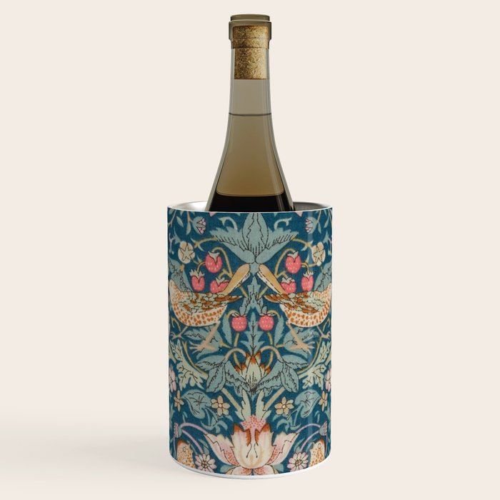 William Morris Strawberry Thief Green Wine Chiller Gallery Image 1