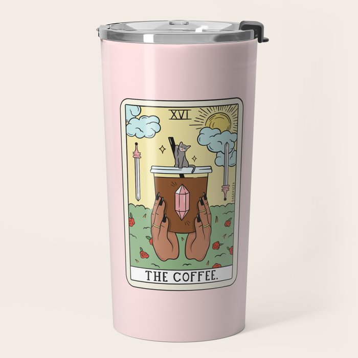 COFFEE READING UPDATED (DARK) Travel Mug Gallery Image 2