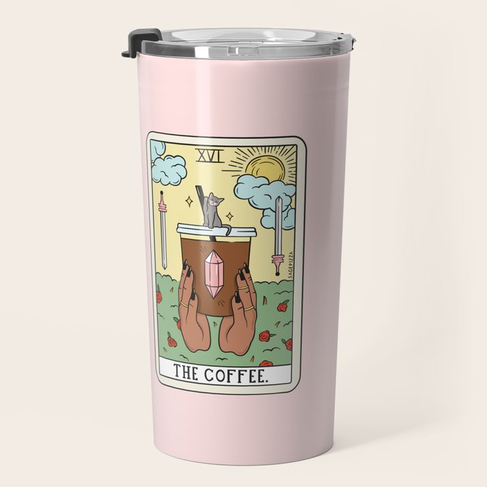COFFEE READING UPDATED (DARK) Travel Mug Gallery Image 3