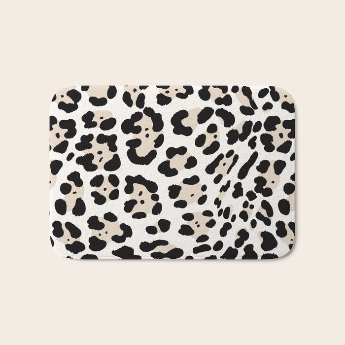 Snow Leopard Faux Bath Mat Gallery Image 1