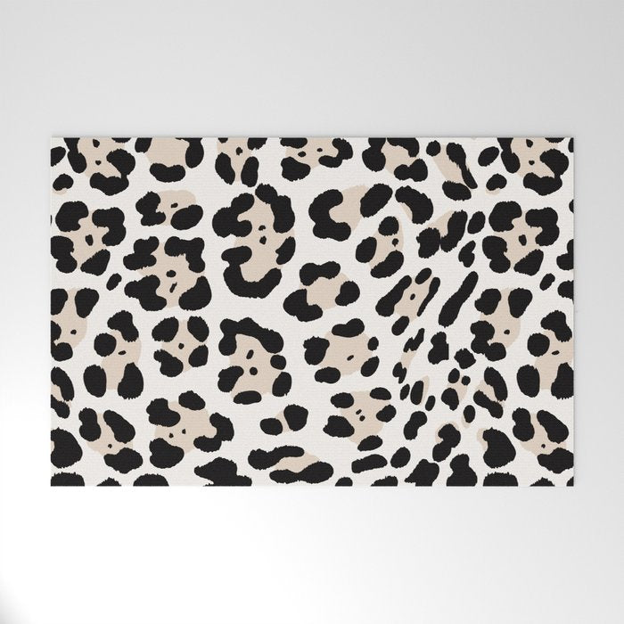 Snow Leopard Faux Welcome Mat Gallery Image 1