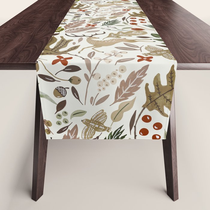 Christmas in the wild nature Table Runner Gallery Image 1